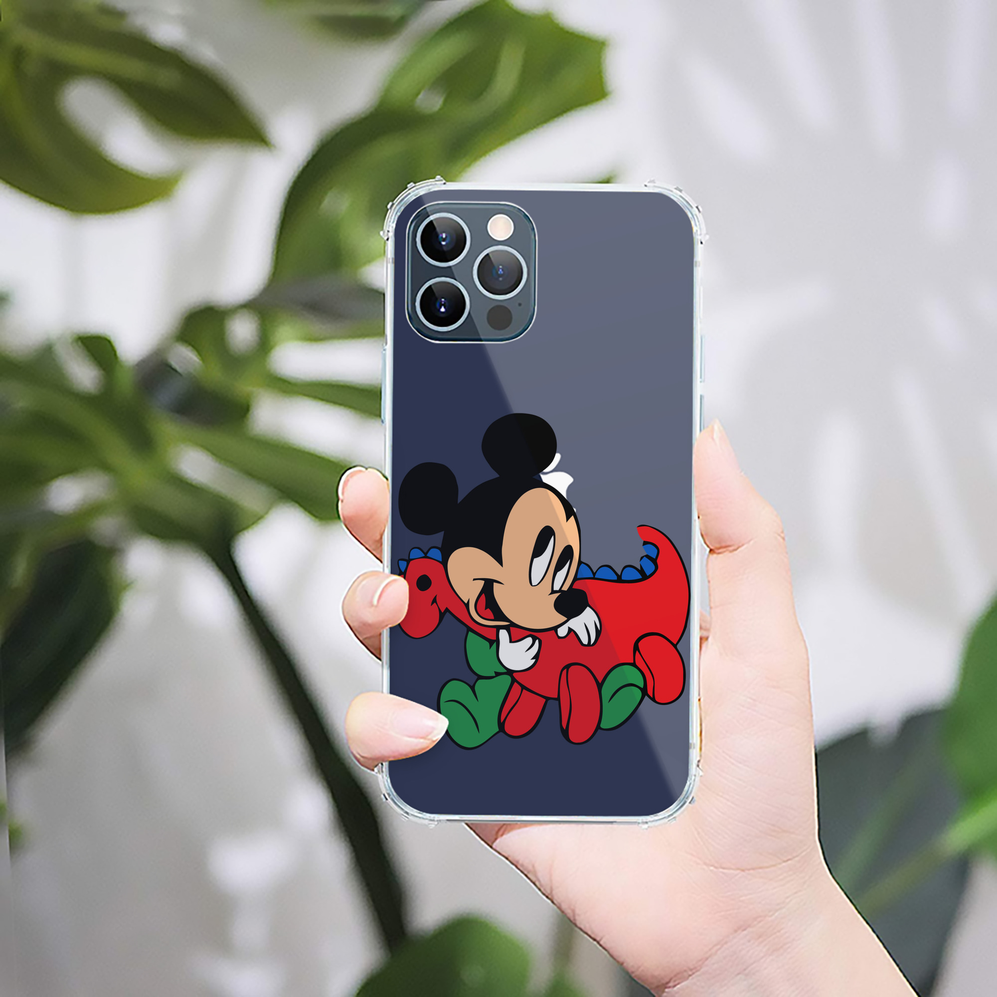 （画像用） ミッキーマウス Mickey Mouse 【iPhone 12シリーズ対応】透明スマホケース（クリアソフトケース）